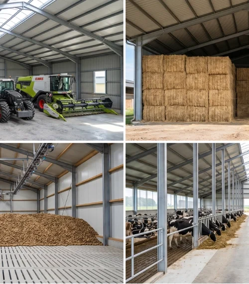 vielfalt-von-landwirtschaftlichen-hallen Vier verschiedene Stile von Landwirtschaftlichen Hallen.